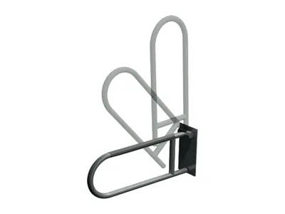 Swing-up ADA grab bar