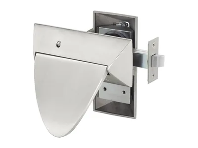 Anti-ligature push pull latch for behavioral health doors