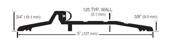 Hager 552S 5 inch wide Threshold x 3/4 inch high profile