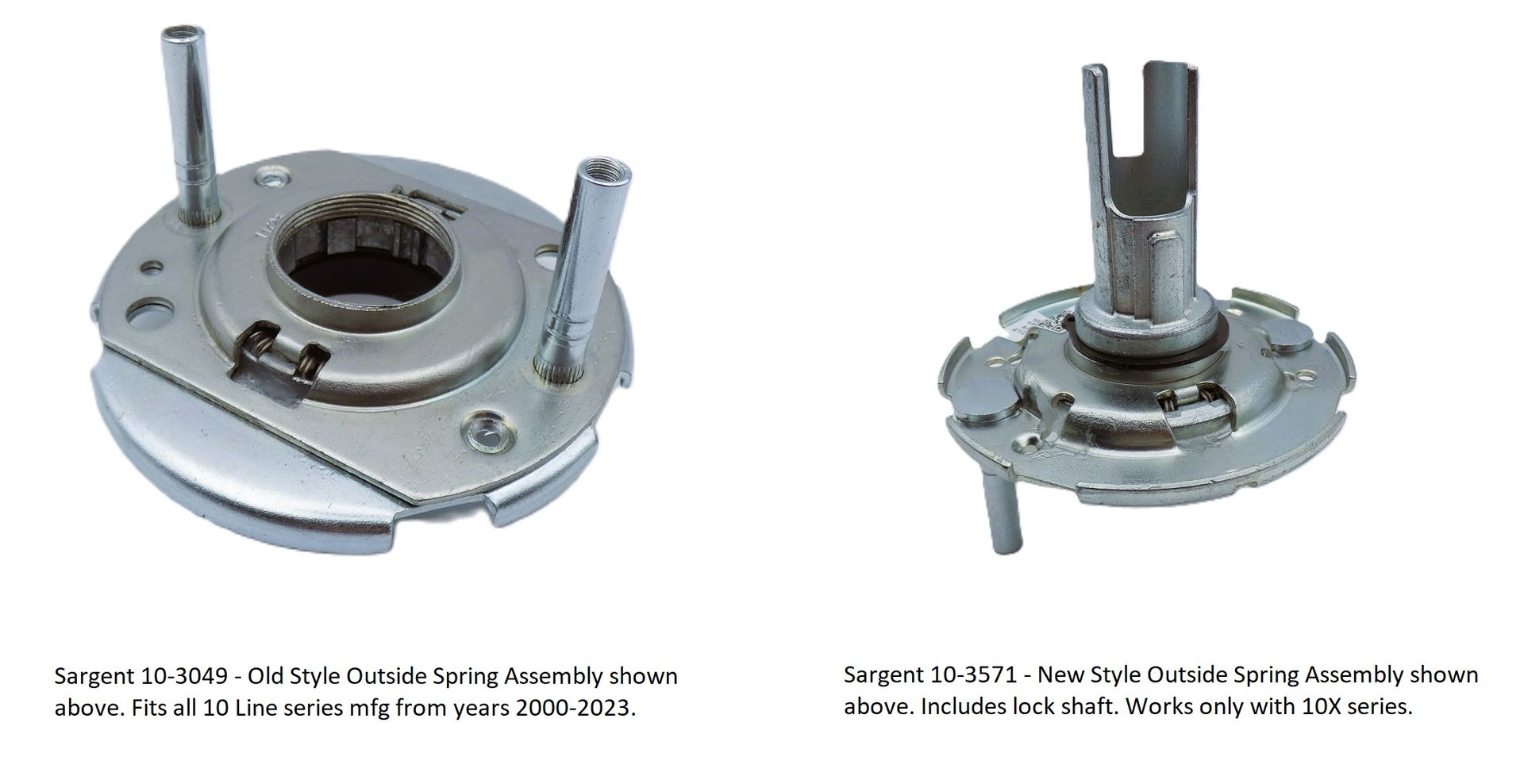 Sargent Outside Spring Assembly 10-3049 vs 10-3571