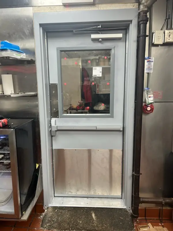Half Glass Window  Kit on Kitchen Door