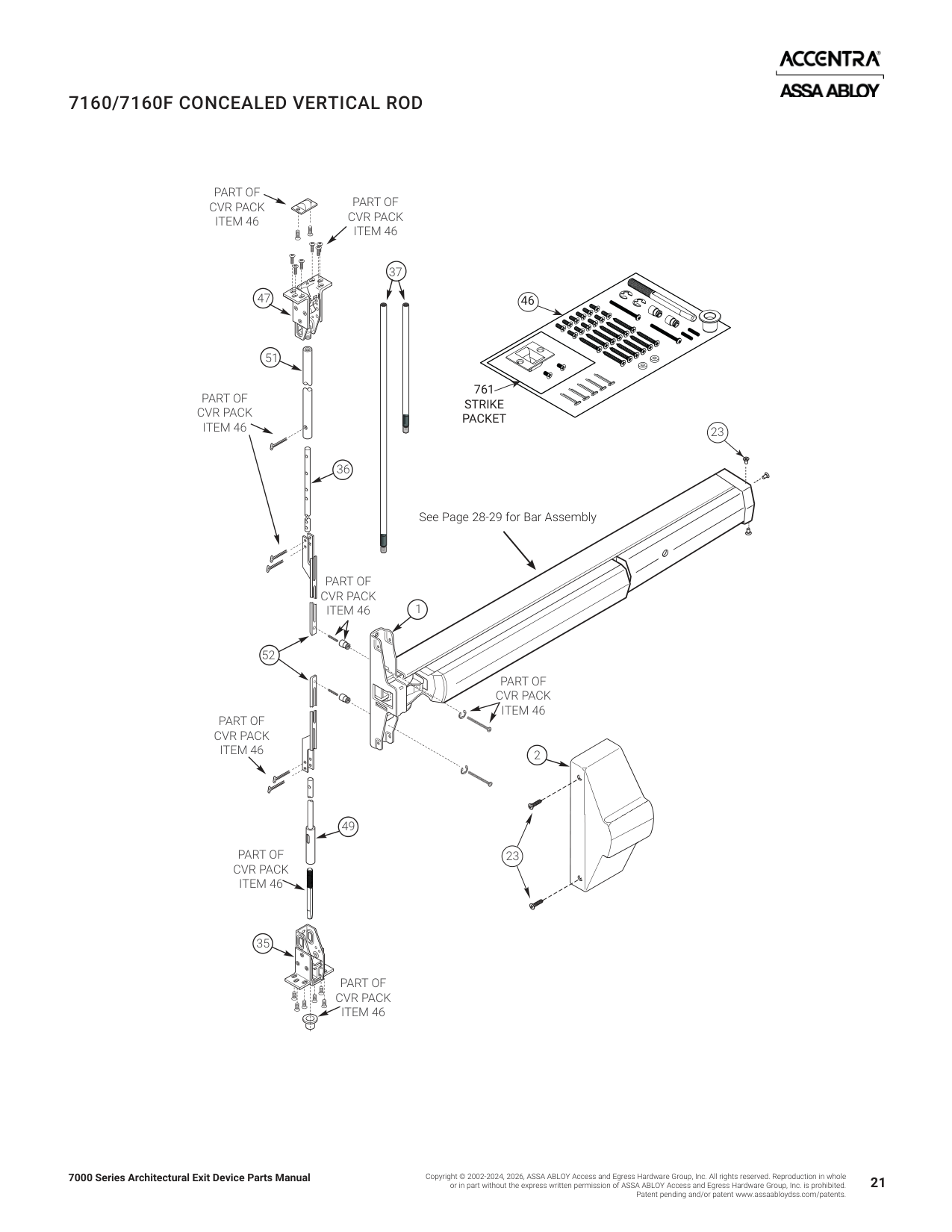 Accentra 761 Parts List