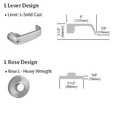 Sargent 11 Line 28-11G05 LL Office Lever Lockset