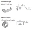 Sargent 11 Line 28-11G54 LL Dormitory Corridor Lever Lock