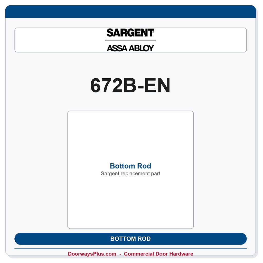 Sargent 672B-EN previous card
