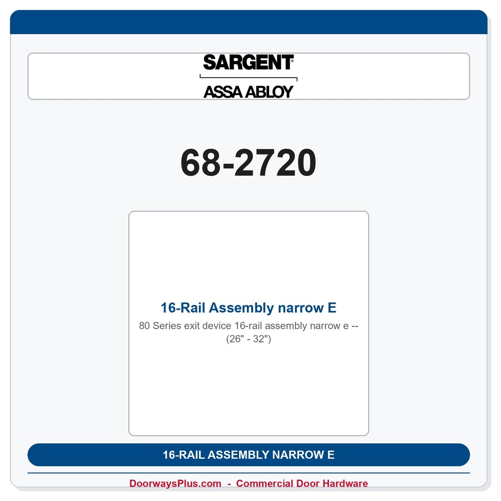 Sargent 68-2720 previous card