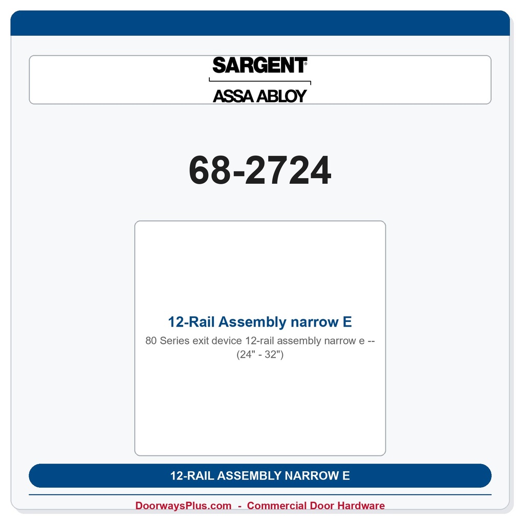 Sargent 68-2724 previous card