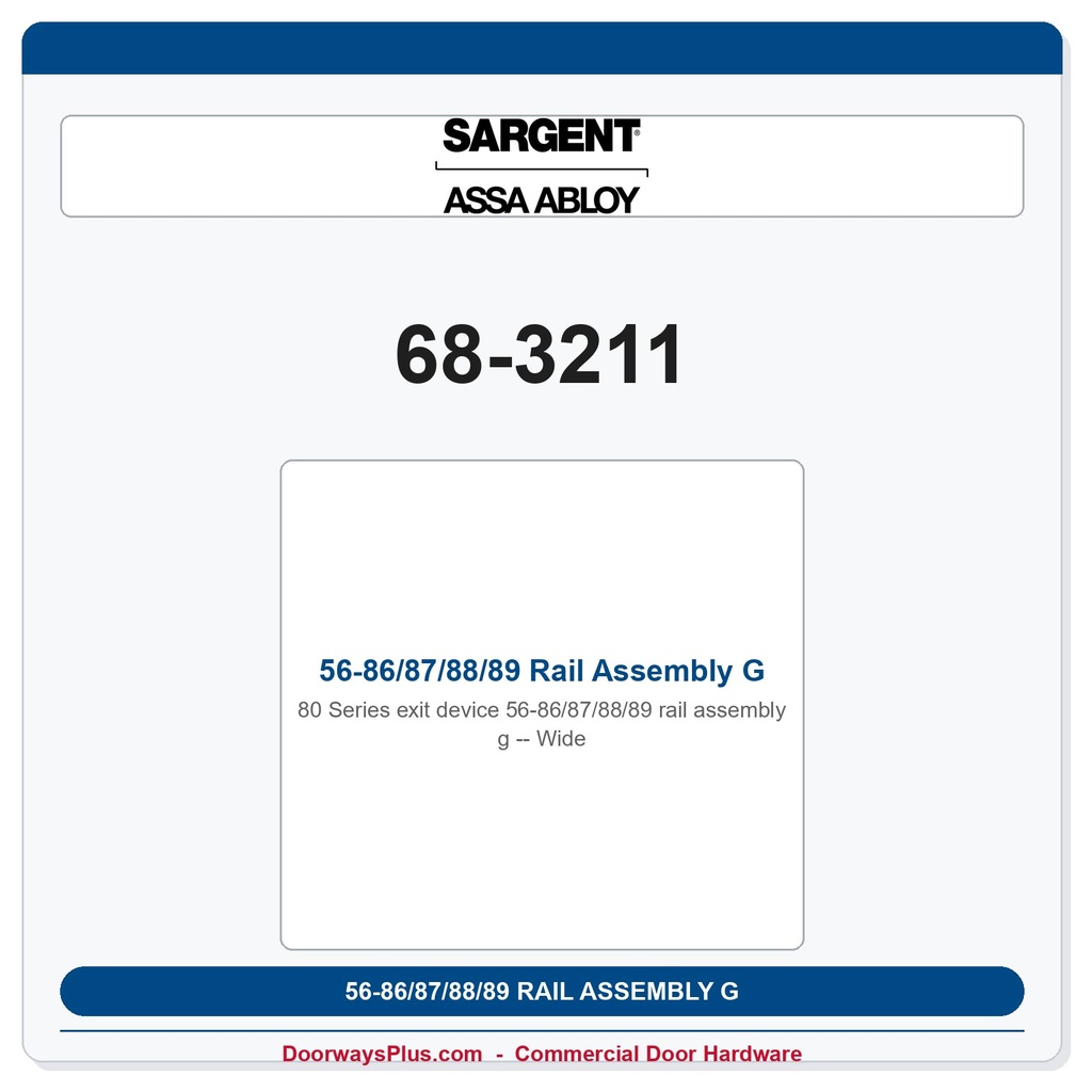 Sargent 68-3211 previous card