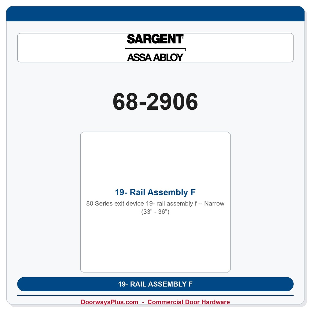 Sargent 68-2906 previous card