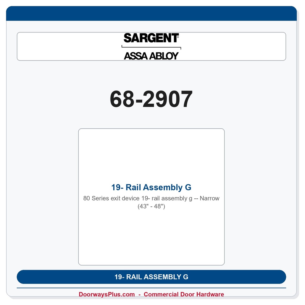 Sargent 68-2907 previous card