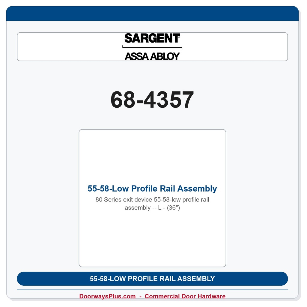 Sargent 68-4357 previous card