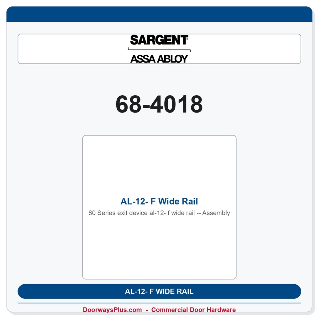Sargent 68-4018 previous card