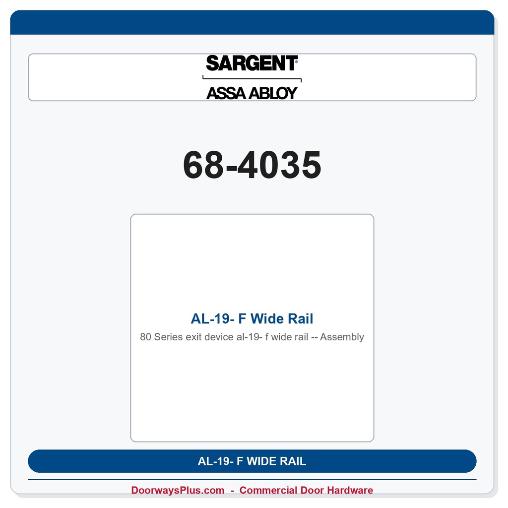 Sargent 68-4035 previous card