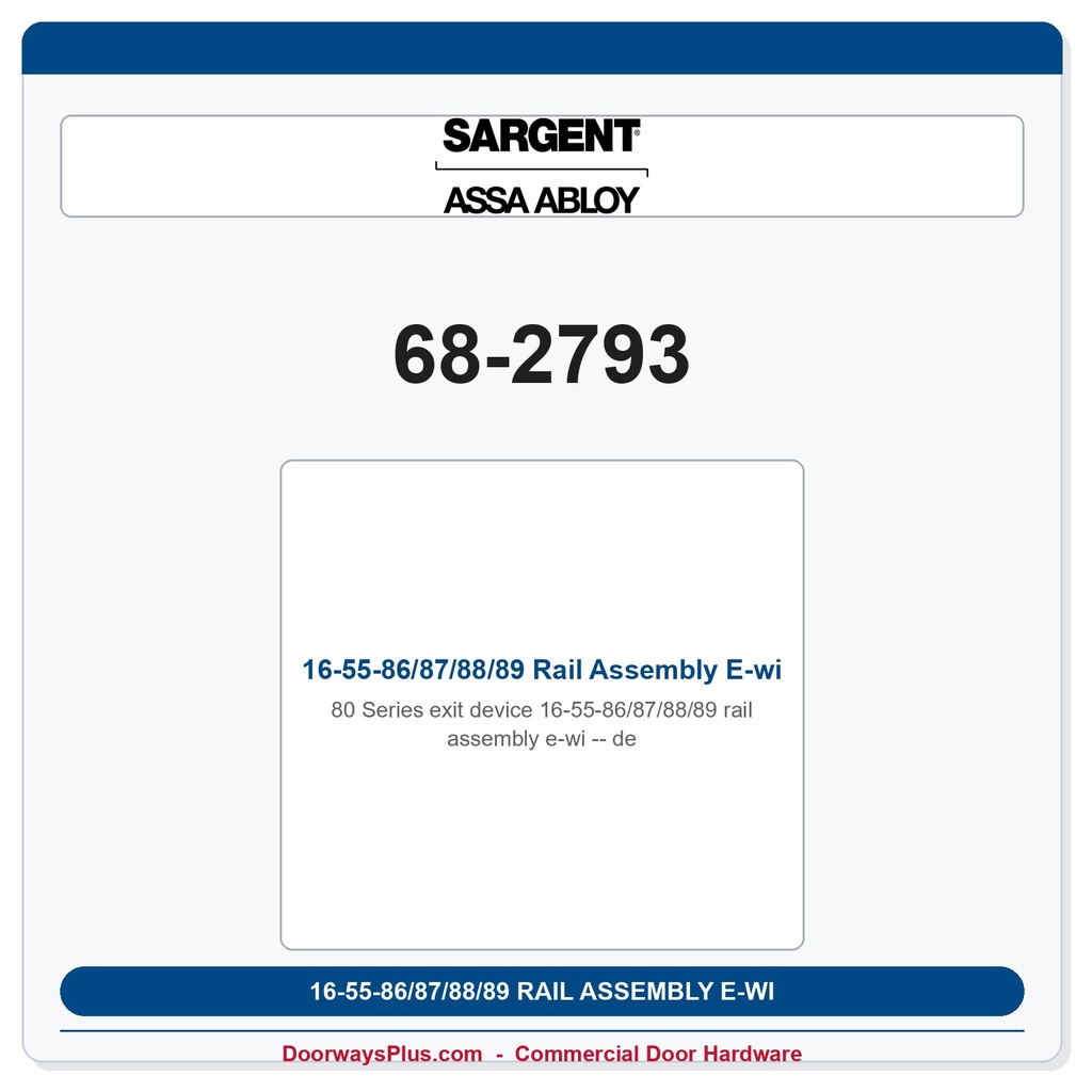 Sargent 68-2793 previous card