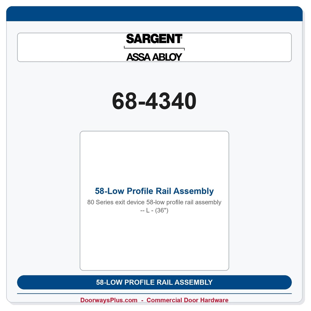 Sargent 68-4340 previous card