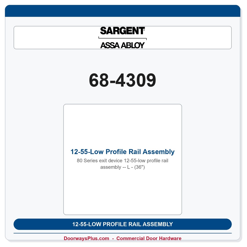 Sargent 68-4309 previous card