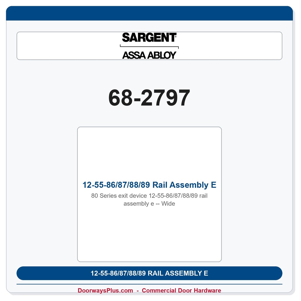 Sargent 68-2797 previous card