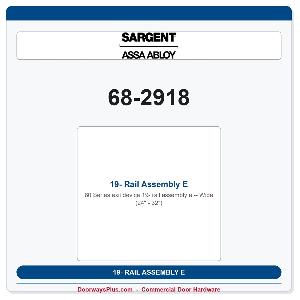 Sargent 68-2918 previous card