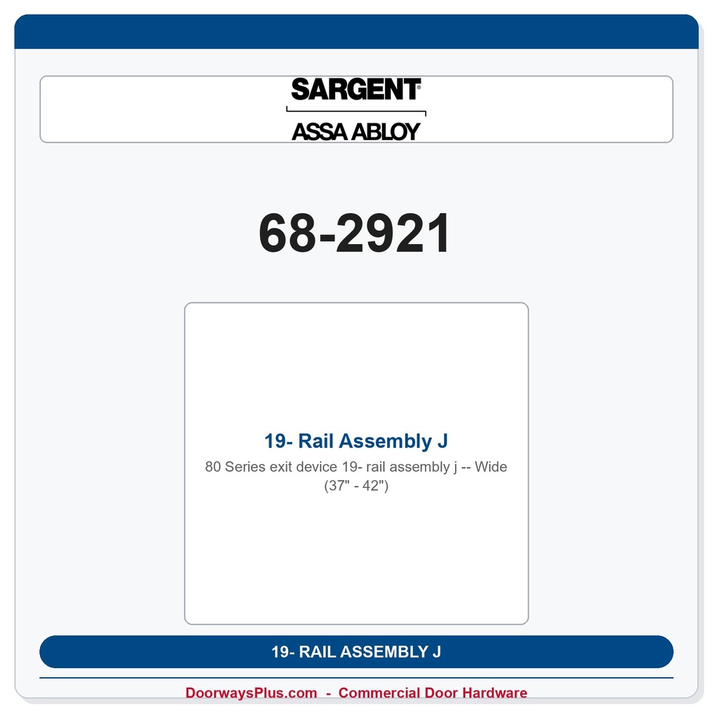 Sargent 68-2921 previous card