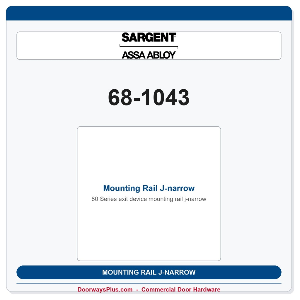 Sargent 68-1043 previous card