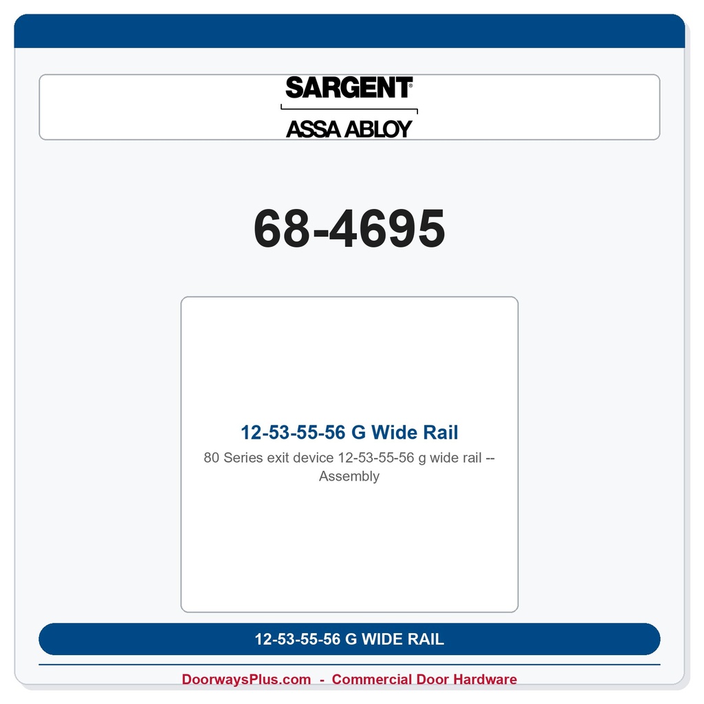 Sargent 68-4695 previous card