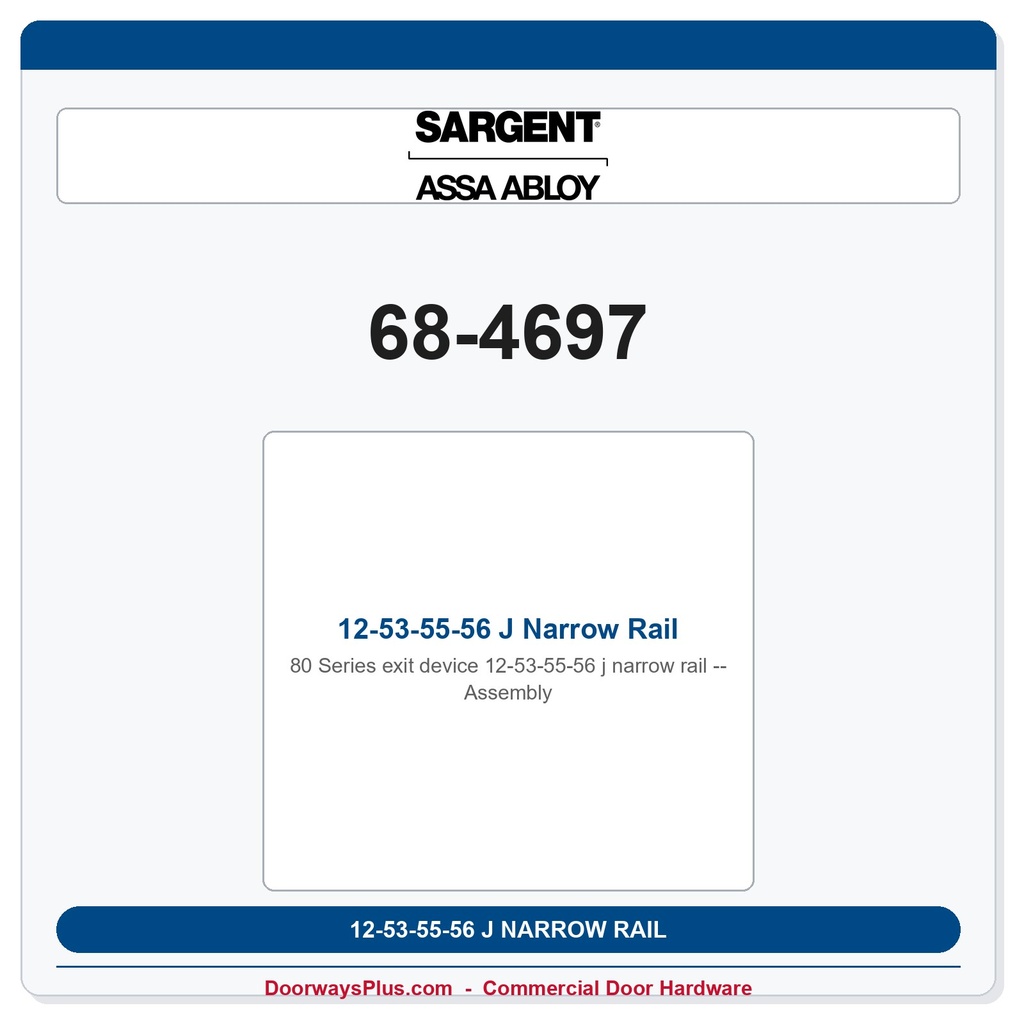 Sargent 68-4697 previous card