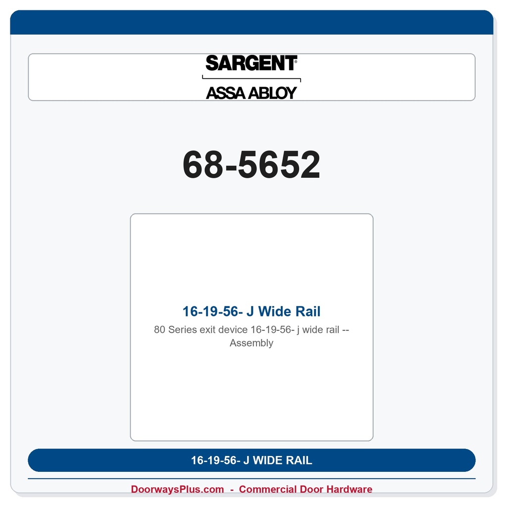 Sargent 68-5652 previous card