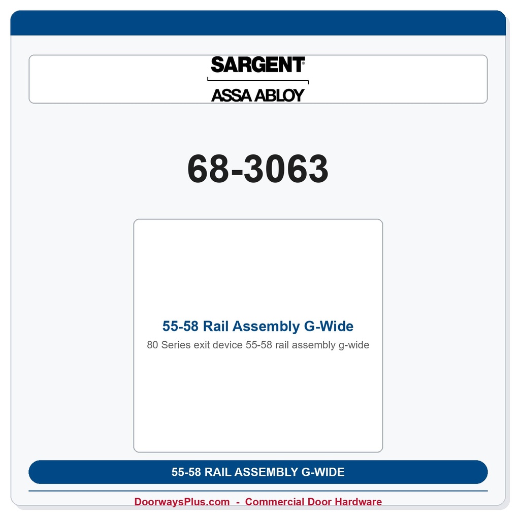Sargent 68-3063 previous card