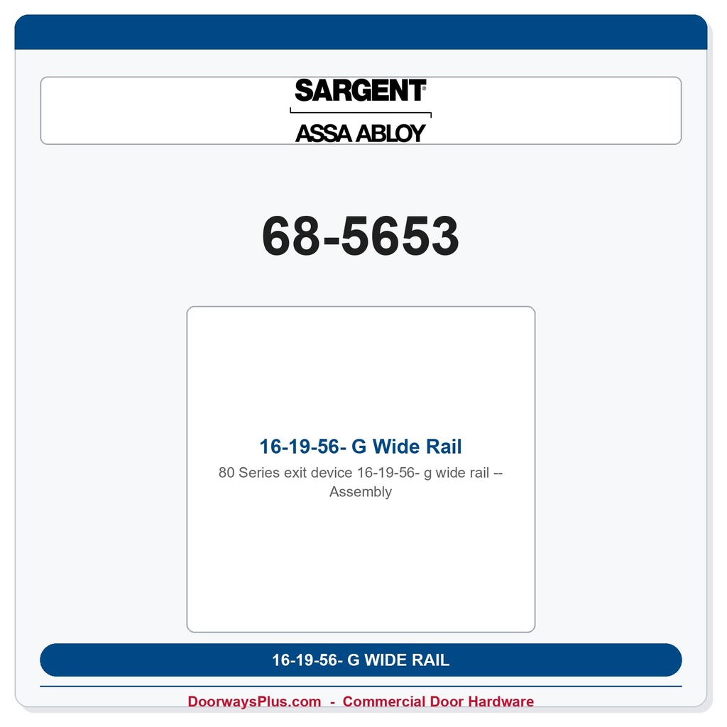 Sargent 68-5653 previous card