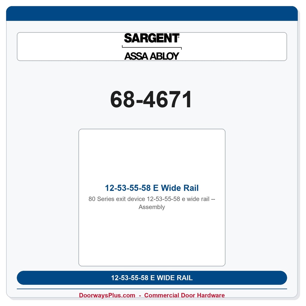 Sargent 68-4671 previous card