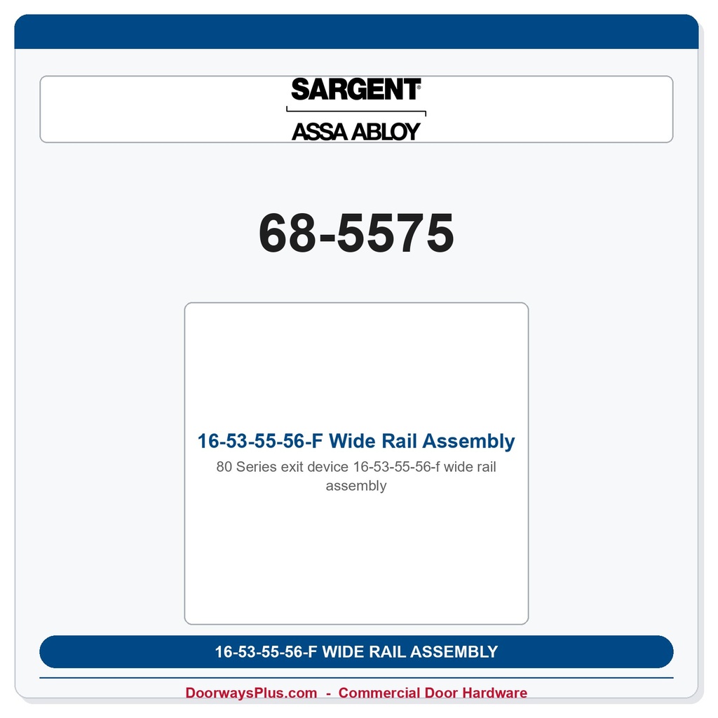 Sargent 68-5575 previous card