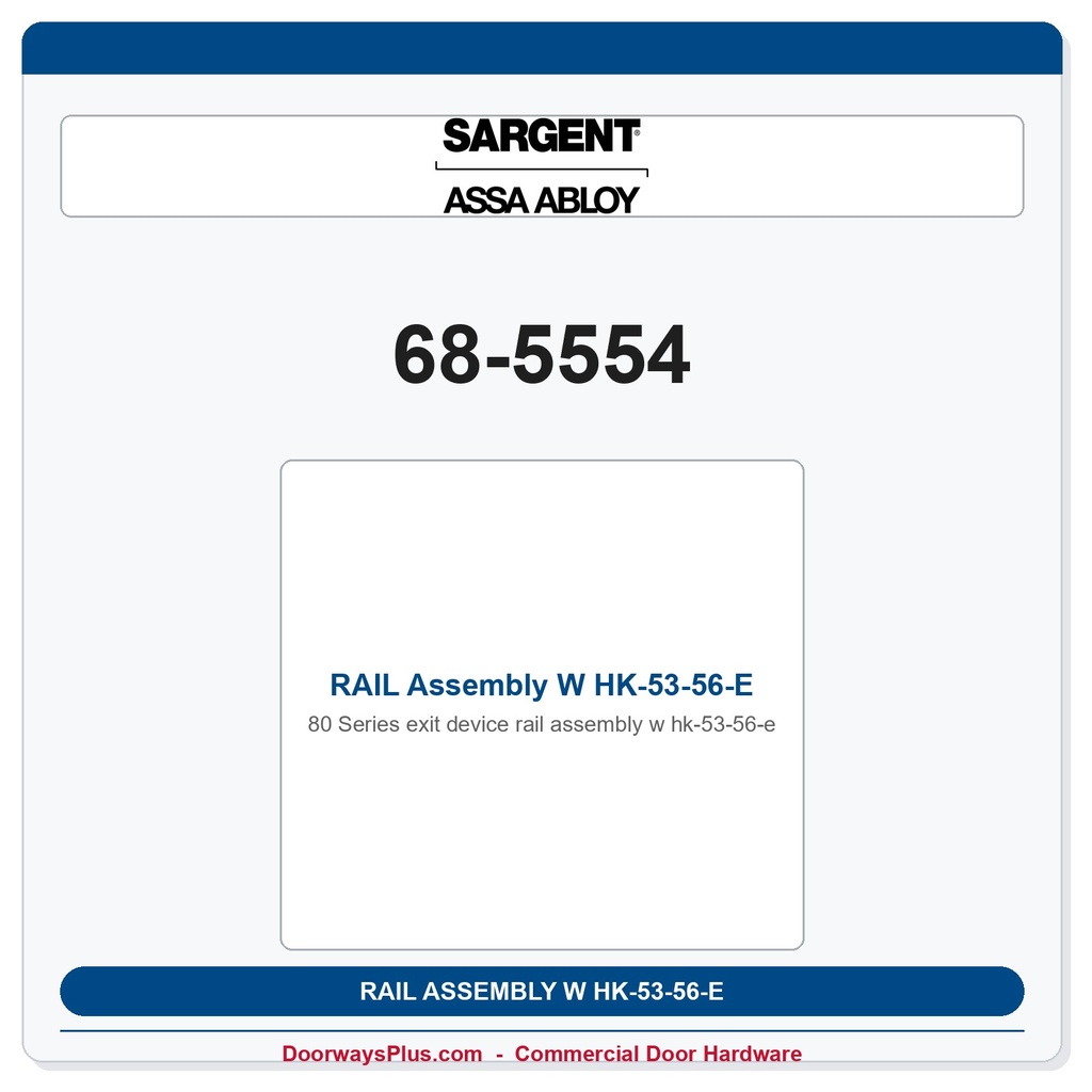 Sargent 68-5554 previous card