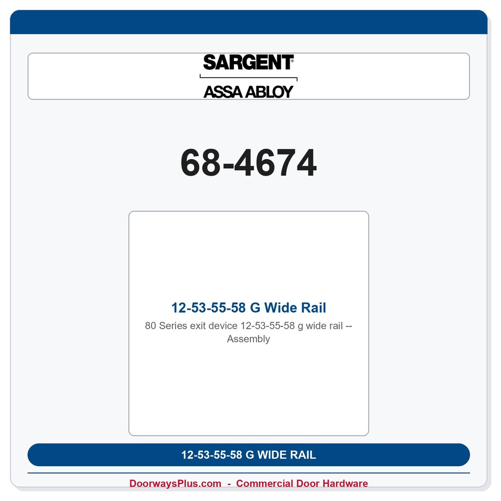 Sargent 68-4674 previous card