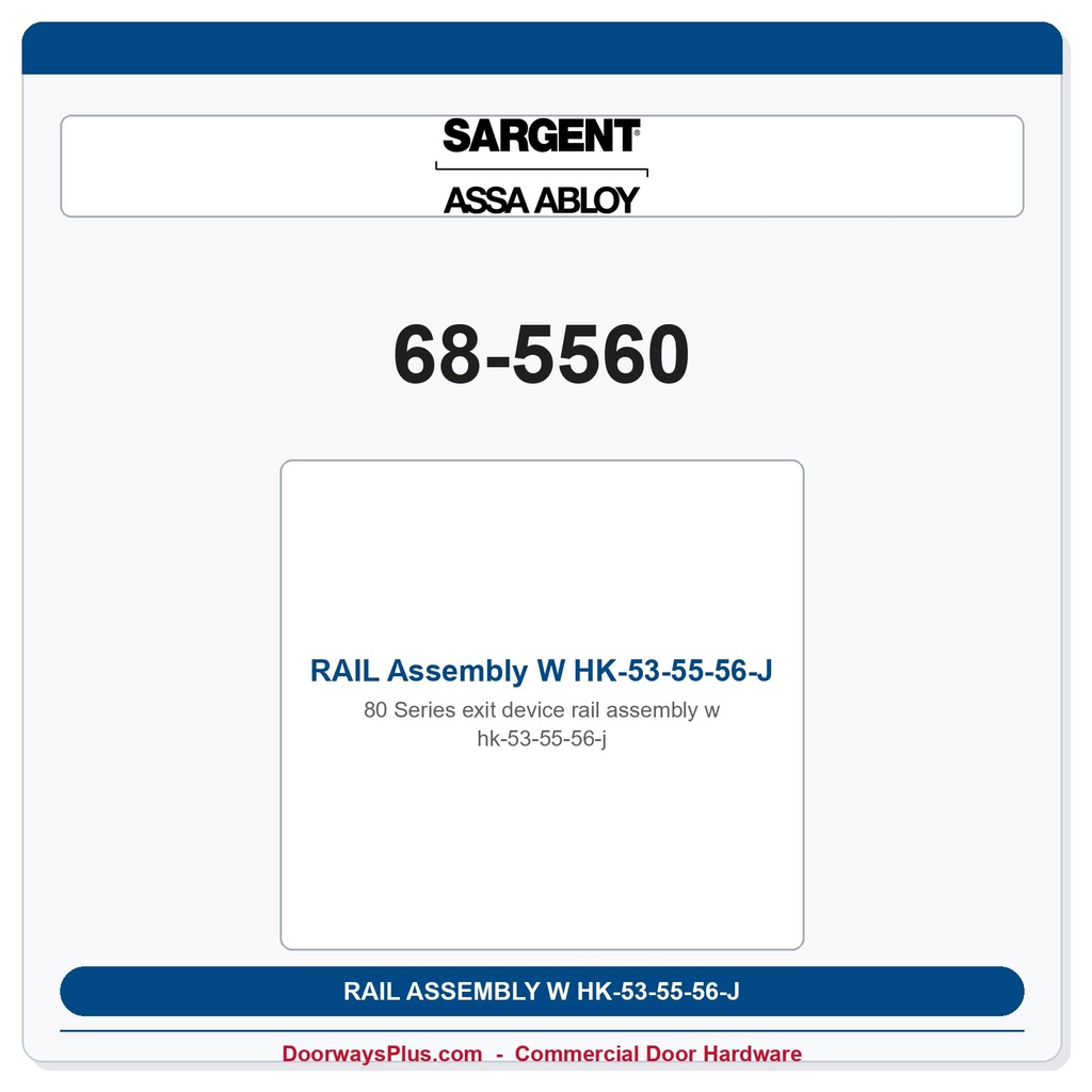 Sargent 68-5560 previous card