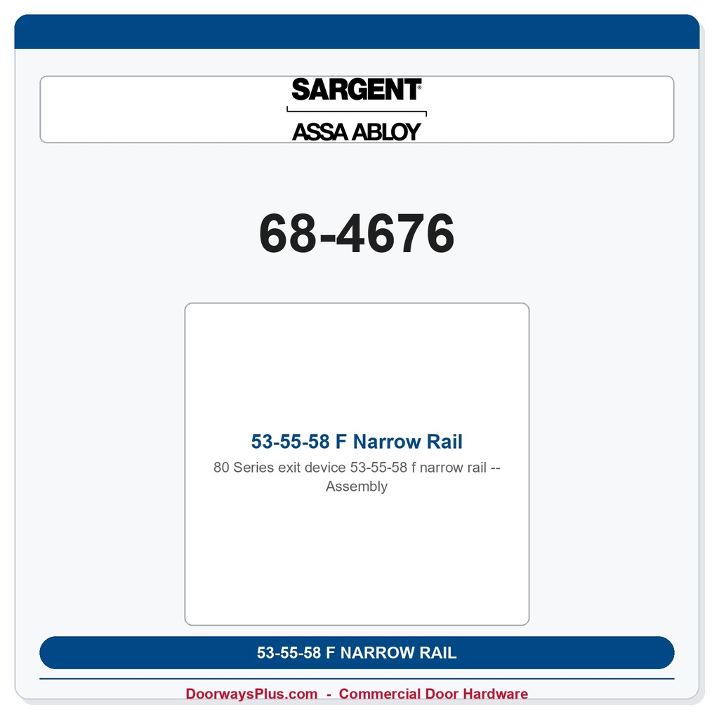 Sargent 68-4676 previous card