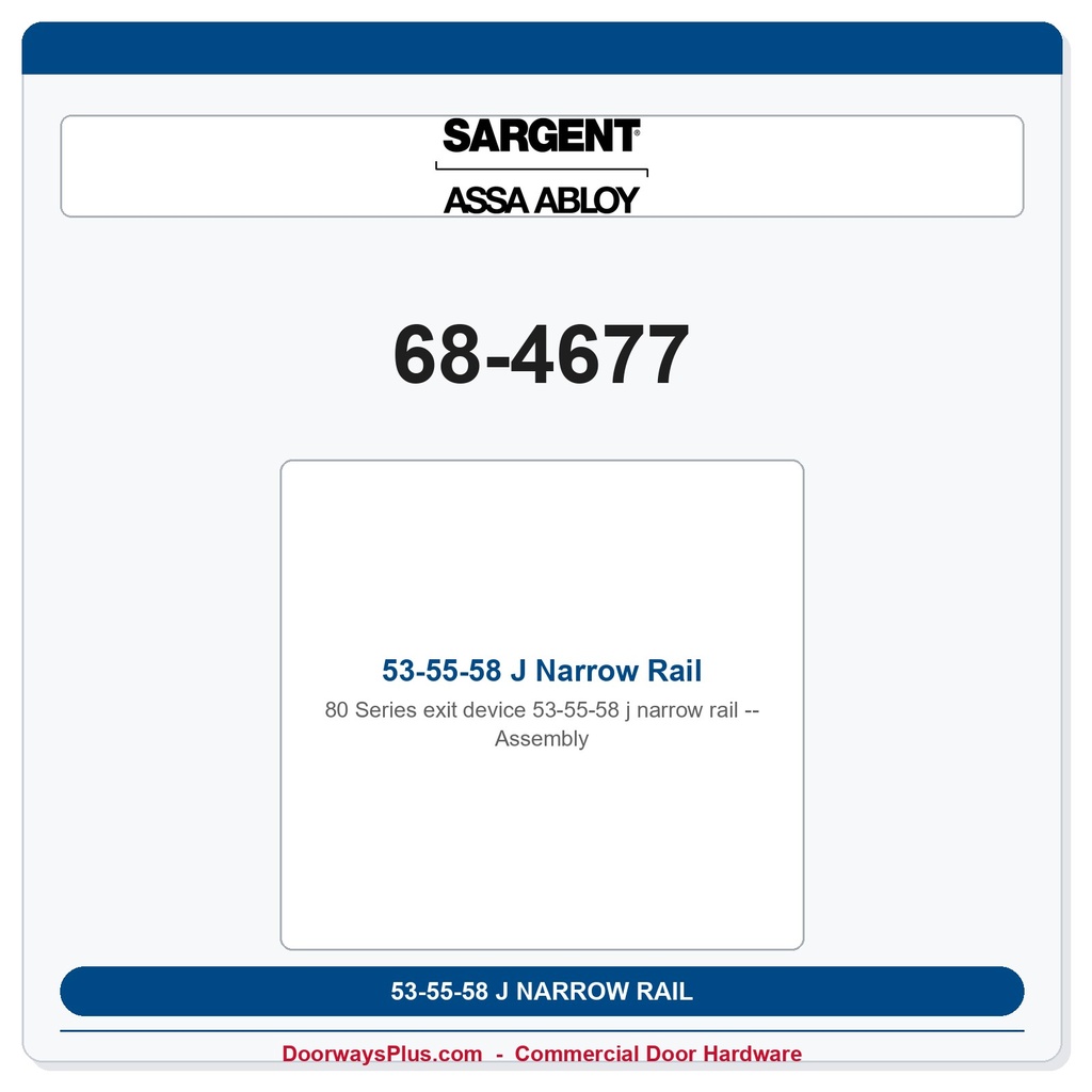 Sargent 68-4677 previous card