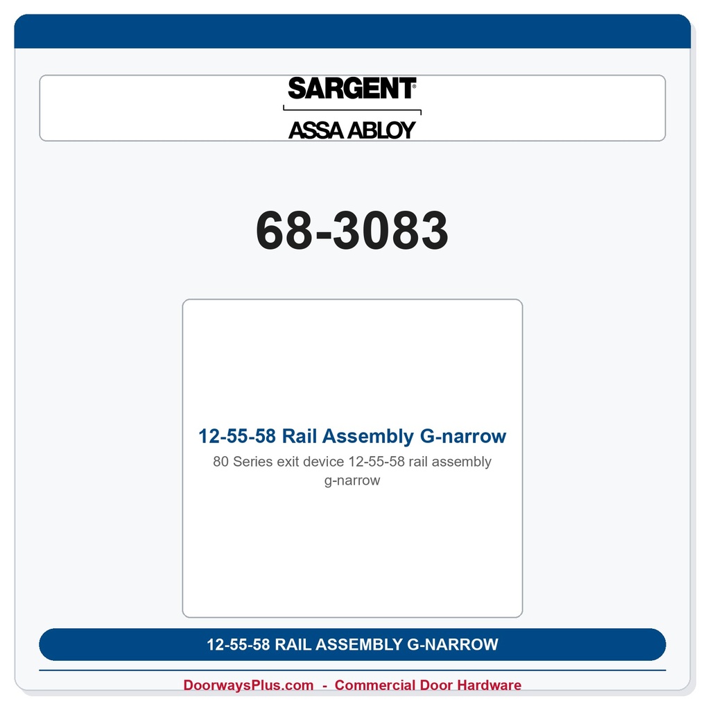 Sargent 68-3083 previous card
