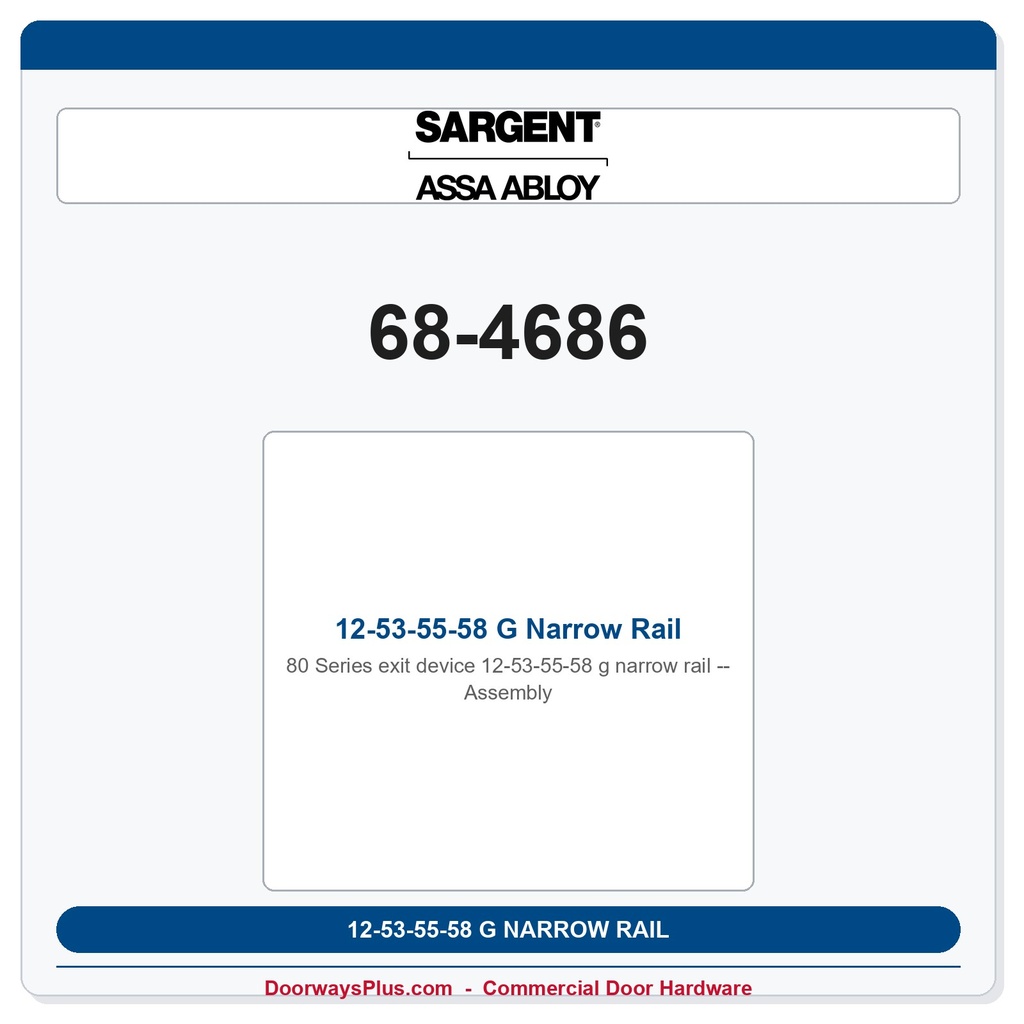 Sargent 68-4686 previous card