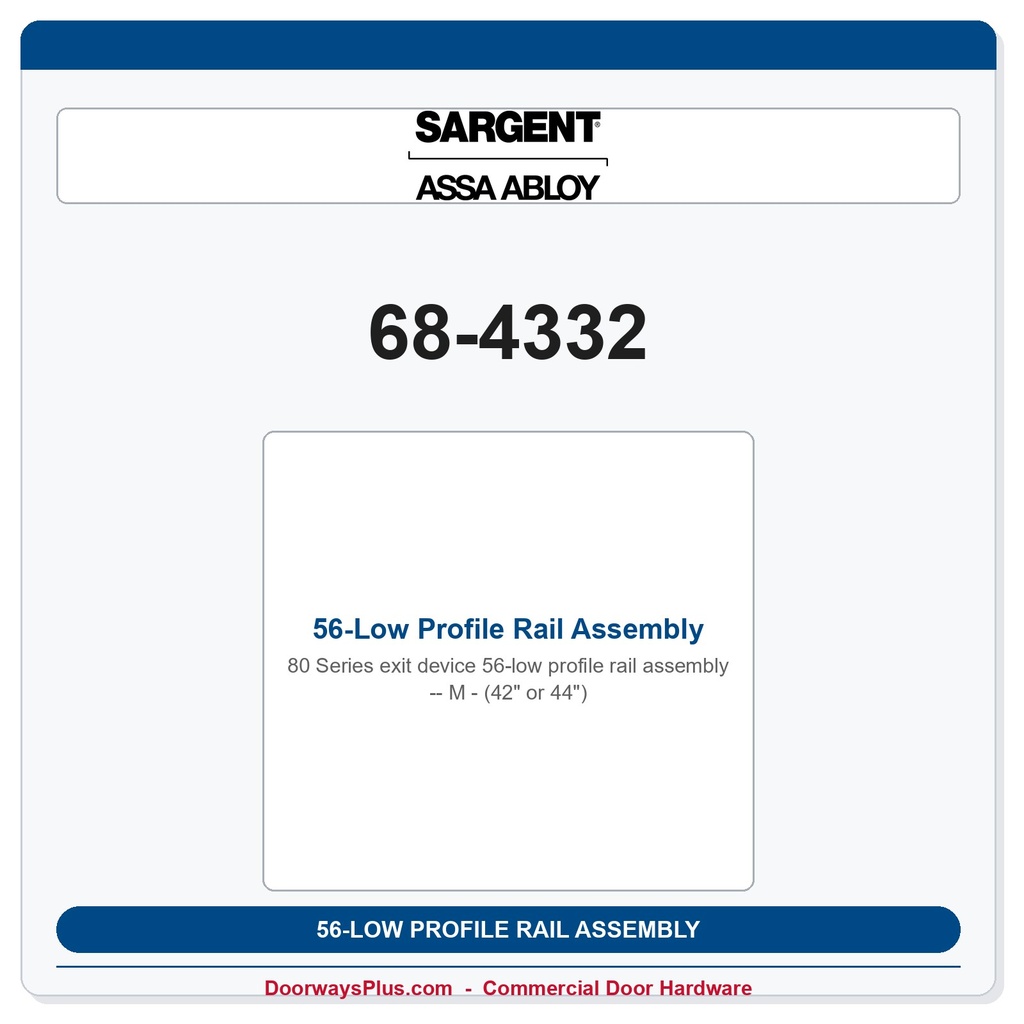 Sargent 68-4332 previous card