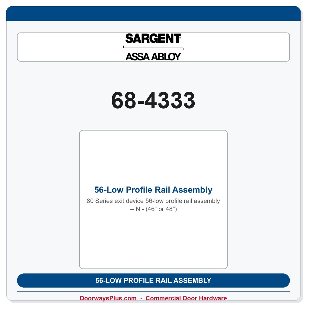 Sargent 68-4333 previous card