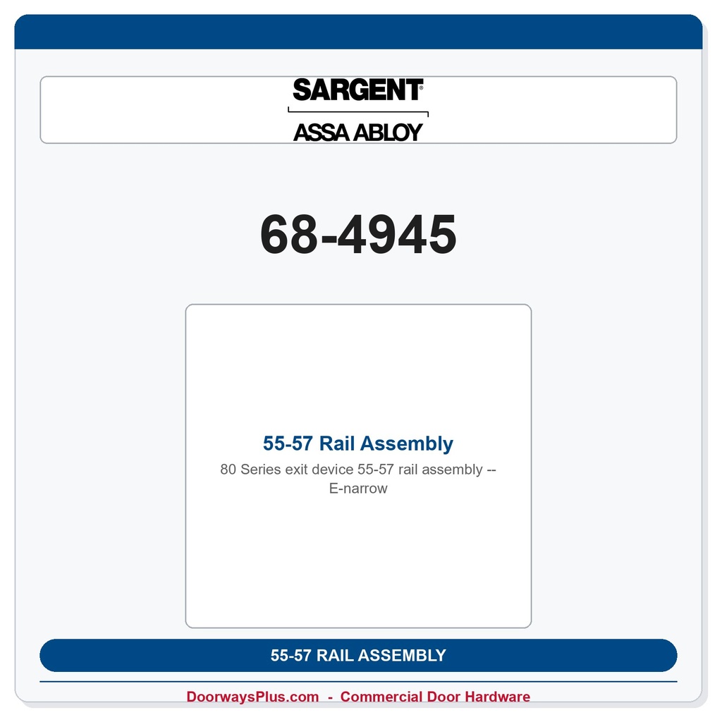 Sargent 68-4945 previous card