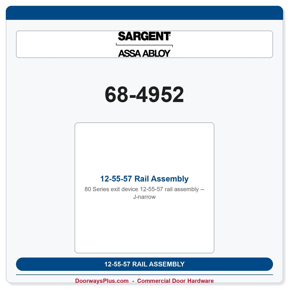 Sargent 68-4952 previous card