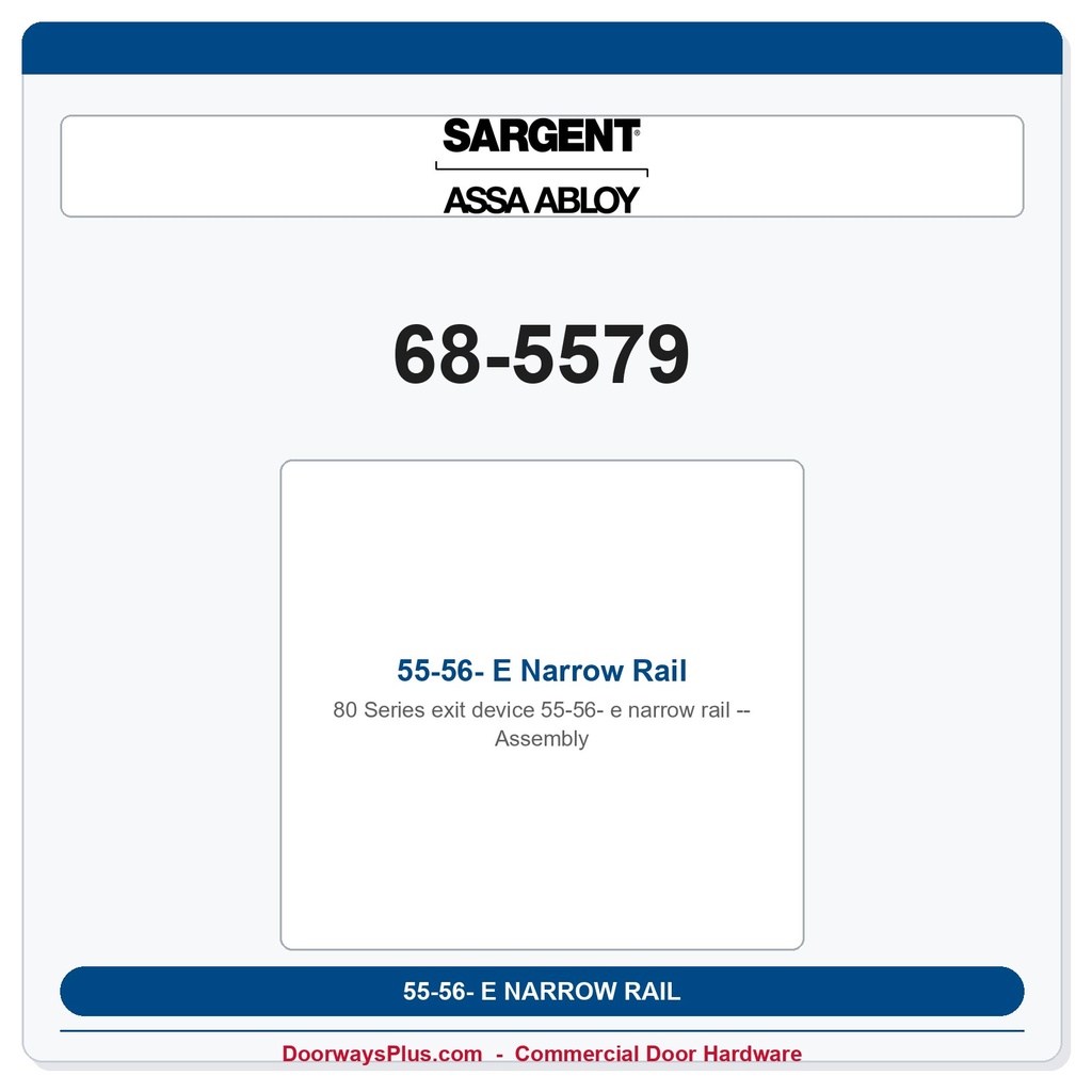 Sargent 68-5579 previous card
