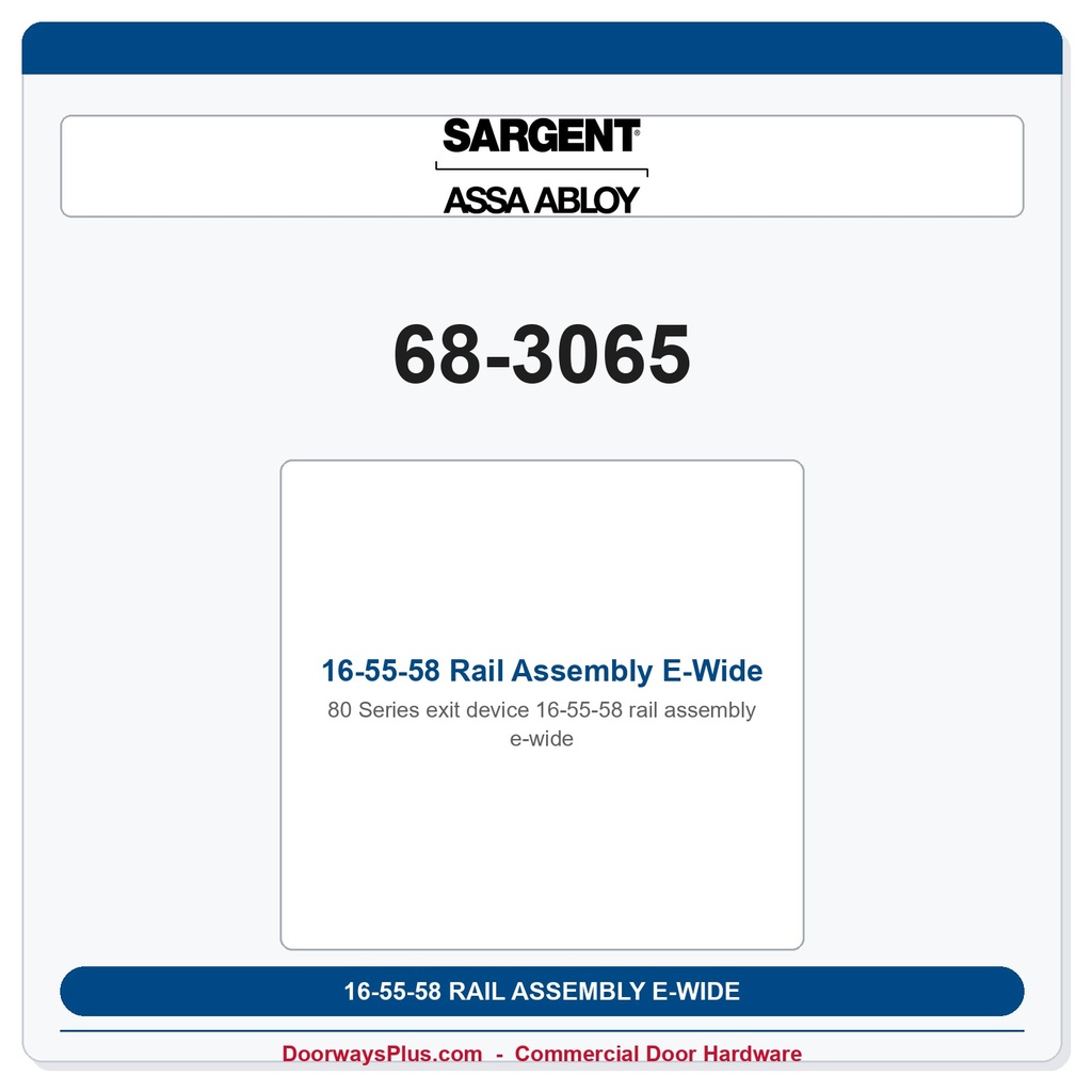 Sargent 68-3065 previous card