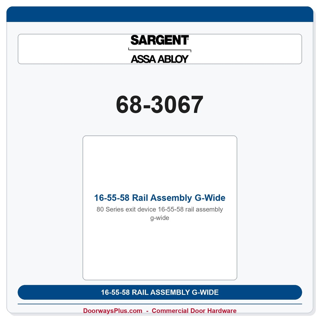 Sargent 68-3067 previous card