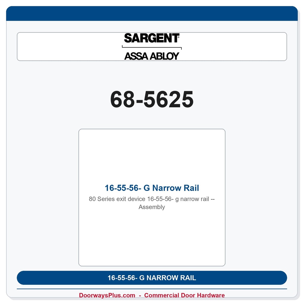 Sargent 68-5625 previous card