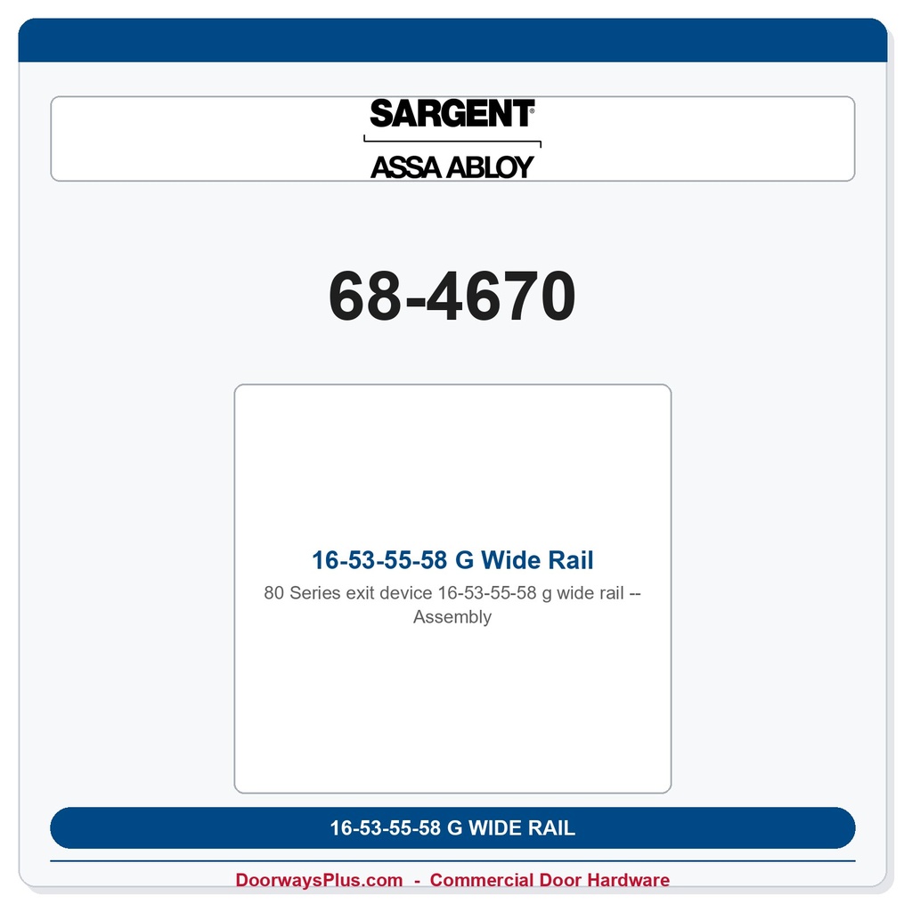 Sargent 68-4670 previous card