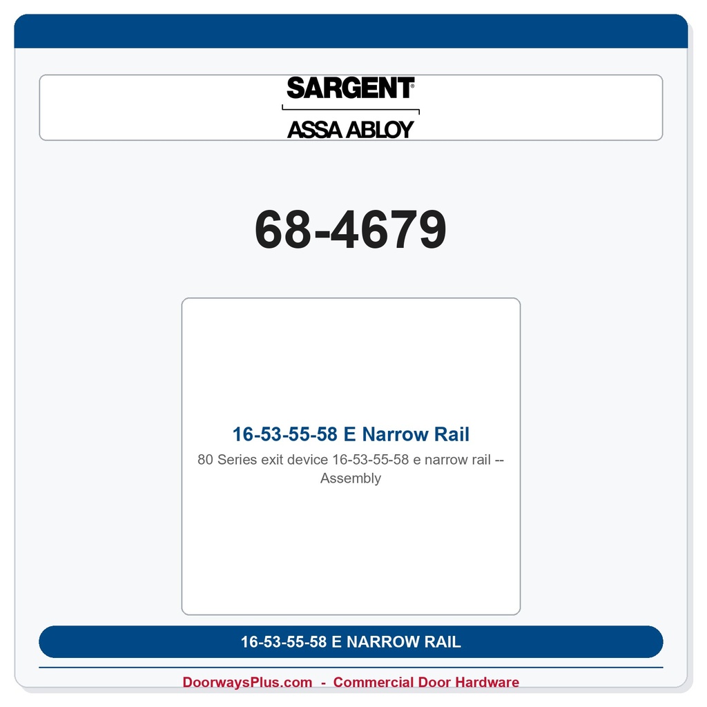 Sargent 68-4679 previous card
