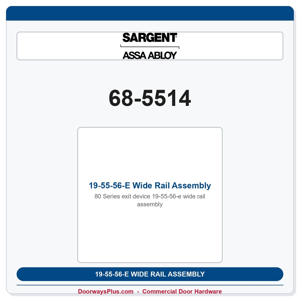 Sargent 68-5514 previous card