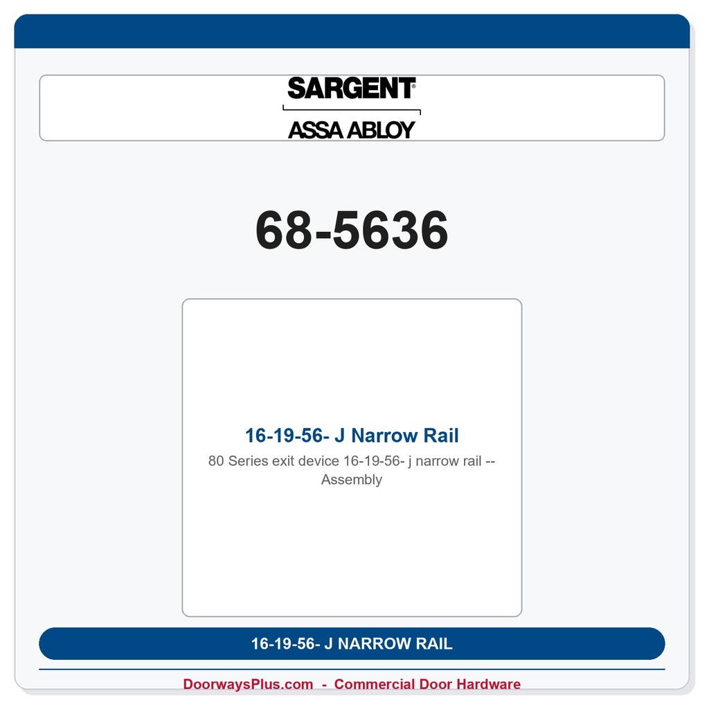 Sargent 68-5636 previous card